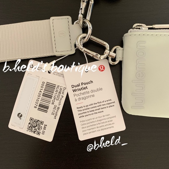 lululemon Dual Pouch Wristlet in No Limits White Multi/Vapor One Size New NWT - Picture 11 of 16